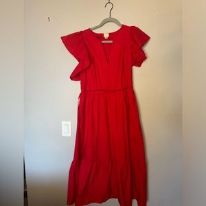 BRIGHT RED MAXI DRESS